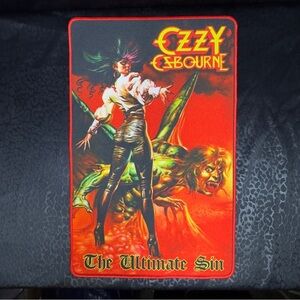 Ozzy Osbourne - The Ultimate Sin - Large Backpatch (red border)